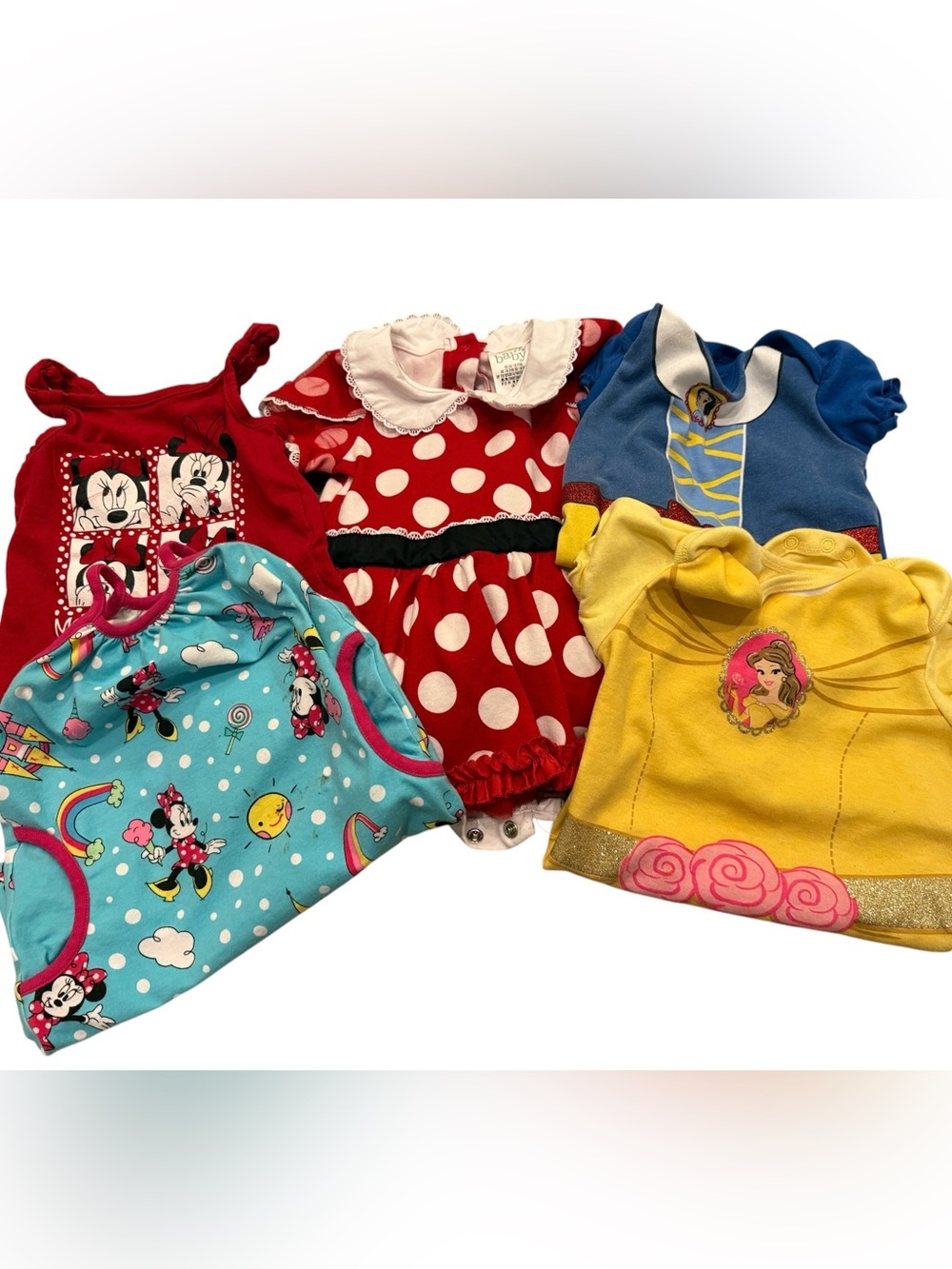 👑 Disney Princess & Minnie Mouse Playwear Bundle • Fits 12-18 Months.